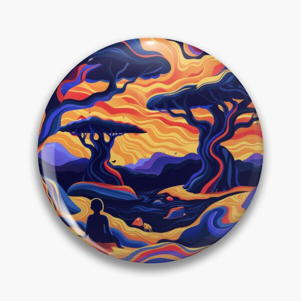 Item preview, Surreal Landscape: Meditation in a Colorful Abstract World designed and sold by Ninoshik.