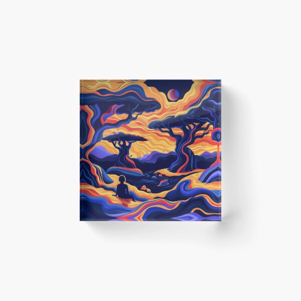 Item preview, Surreal Landscape: Meditation in a Colorful Abstract World designed and sold by Ninoshik.