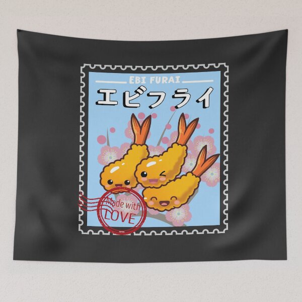 Item preview, kawaii ebifurai cute japanese vintage stamp designed and sold by samah82.