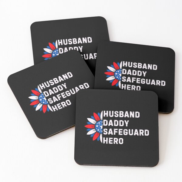 Item preview, husband daddy safeguard hero Patriotic Sunflower USA Flag Father's Day designed and sold by MotivaChic.