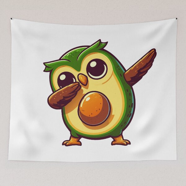 Item preview, Avocado Owl Dabbing designed and sold by Designowner.