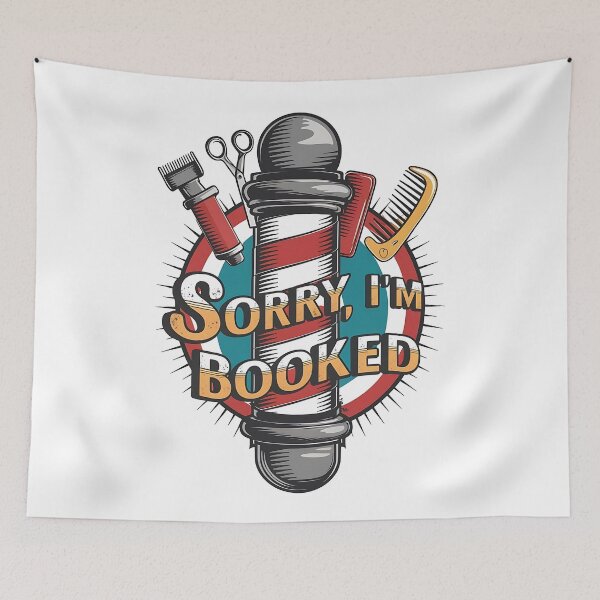 Item preview, Sorry, I'm Booked Barber Quote designed and sold by DomTeesHaven.