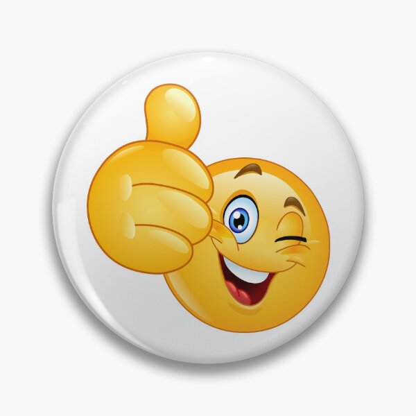 Item preview, Thumb up Winking Emoticon designed and sold by Yael Weiss.