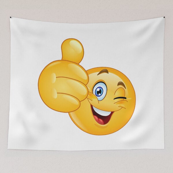 Item preview, Thumb up Winking Emoticon designed and sold by Yael Weiss.