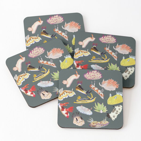 Item preview, Nudibranch round pattern - sea slug designed and sold by Poulpimousse.
