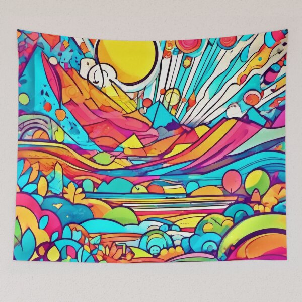 Item preview, Vibrant Cartoon Art designed and sold by Health And Fitness Posts e-Store.