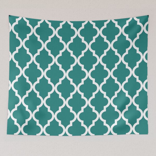 Item preview, Teal Moroccan Quatrefoil Pattern designed and sold by Jared Davies.