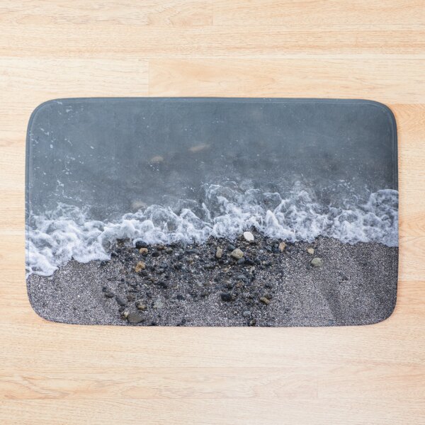 Item preview, waves crashing small rocks on the beach designed and sold by GeniusMindsArt.