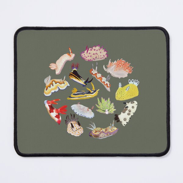 Item preview, Nudibranch round pattern - sea slug - green designed and sold by Poulpimousse.