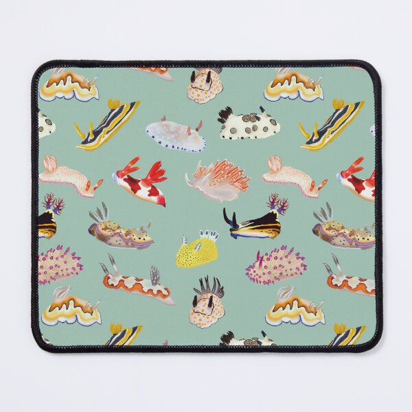 Item preview, Nudibranch pattern - sea slug - sea green designed and sold by Poulpimousse.