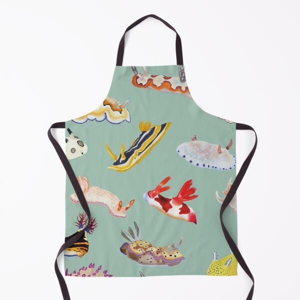 Item preview, Nudibranch pattern - sea slug - sea green designed and sold by Poulpimousse.