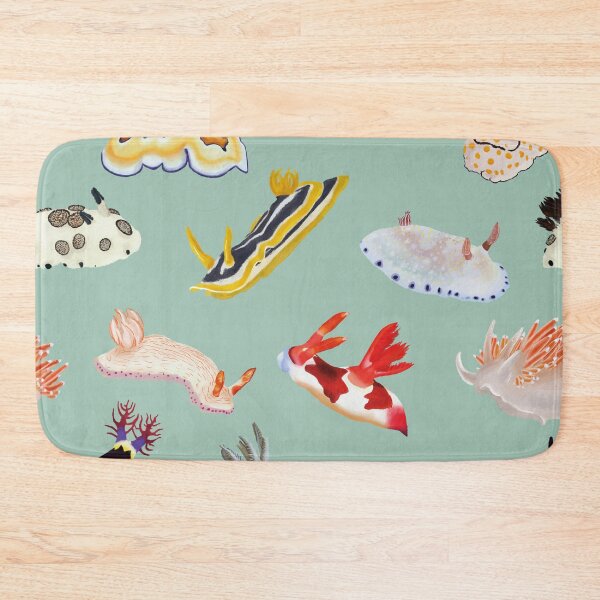 Item preview, Nudibranch pattern - sea slug - sea green designed and sold by Poulpimousse.