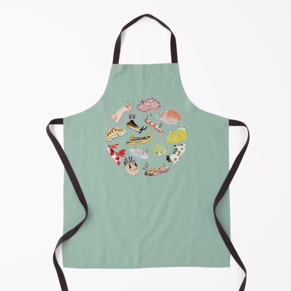 Item preview, Nudibranch round pattern - sea slug - sea green designed and sold by Poulpimousse.