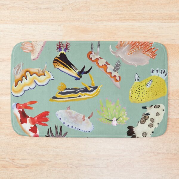 Item preview, Nudibranch round pattern - sea slug - sea green designed and sold by Poulpimousse.
