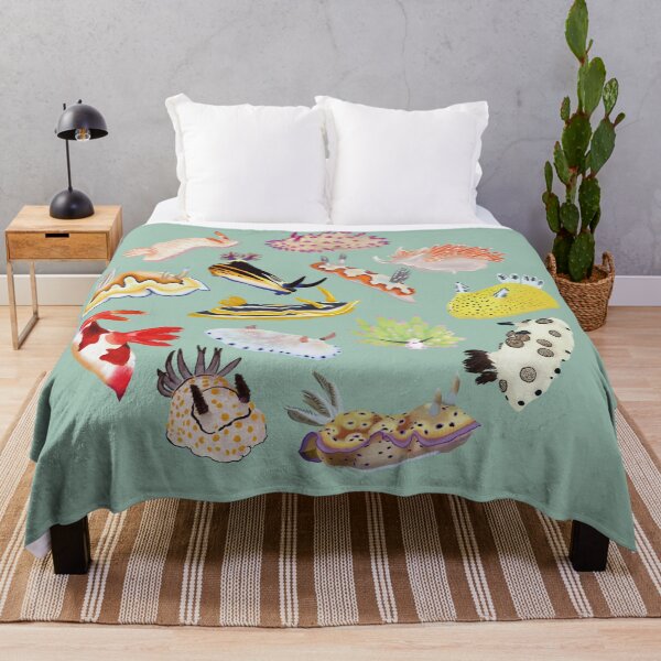 Item preview, Nudibranch round pattern - sea slug - sea green designed and sold by Poulpimousse.