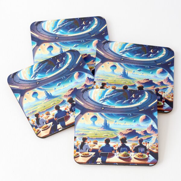 Item preview, Space Burgers and Galaxy Fries designed and sold by Ink Art Design.
