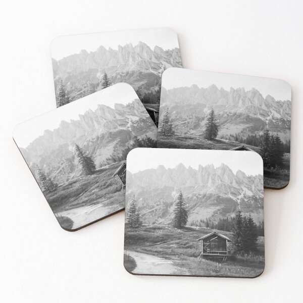 Item preview, Hochkönig Photo Black White - Alps Mountain Hut Salzburger Land designed and sold by Marvin Diehl.
