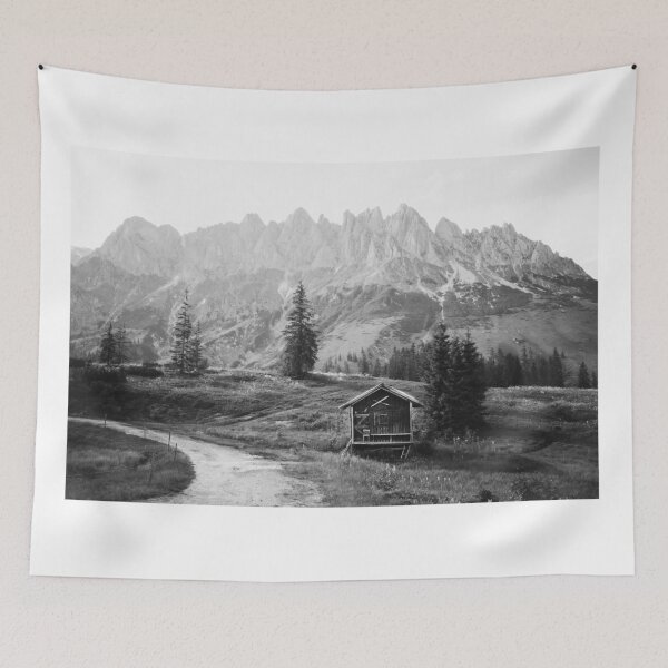 Item preview, Hochkönig Photo Black White - Alps Mountain Hut Salzburger Land designed and sold by Marvin Diehl.