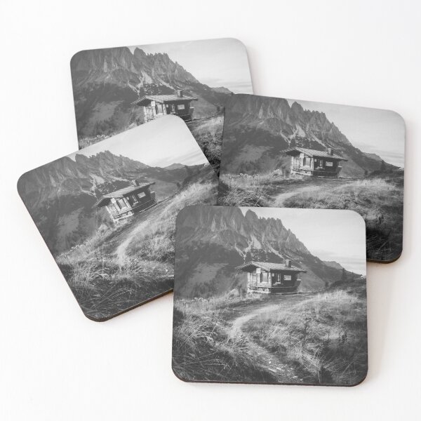 Item preview, Hochkönig Photo Black White - Alps Mountain Hut Salzburger Land designed and sold by Marvin Diehl.