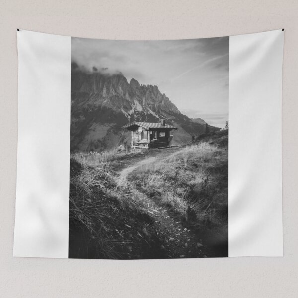 Item preview, Hochkönig Photo Black White - Alps Mountain Hut Salzburger Land designed and sold by Marvin Diehl.