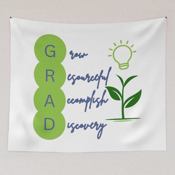 Item preview, GRAD Grow Resourceful Accomplish Discovery designed and sold by thankluckystars.