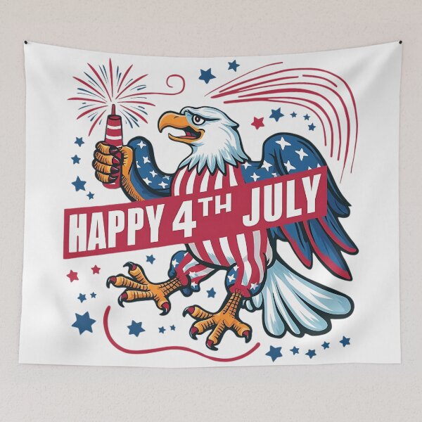 Item preview, Happy 4th of July Eagle Paint Art 3D Model designed and sold by Charlygood.