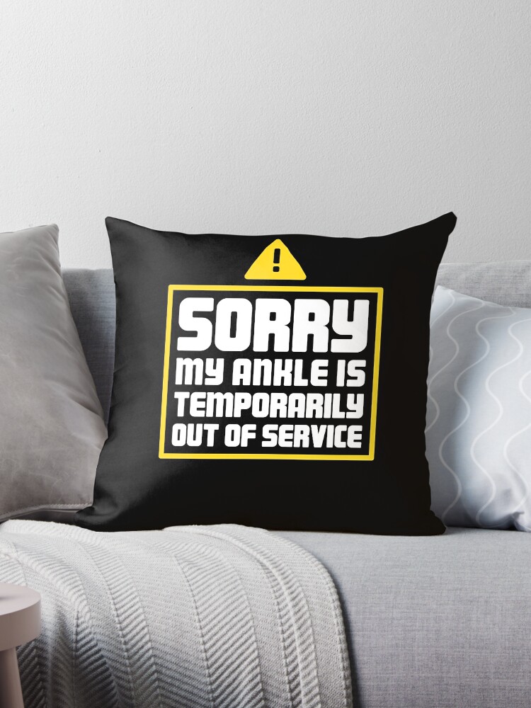 Broken Ankle Bone Funny Broken Ankle Bone Floor Pillow by kayelex