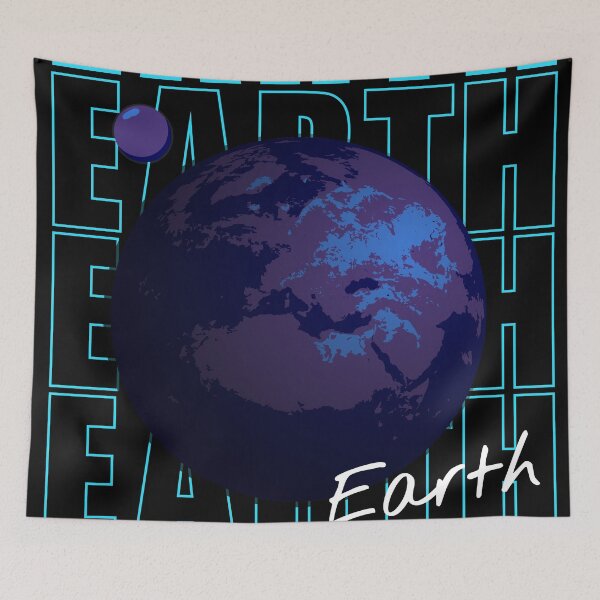 Artikelvorschau, Planet Erde - Ein blassblaues Punktdesign im urbanen Stil entworfen und verkauft von Geeky Giggles.