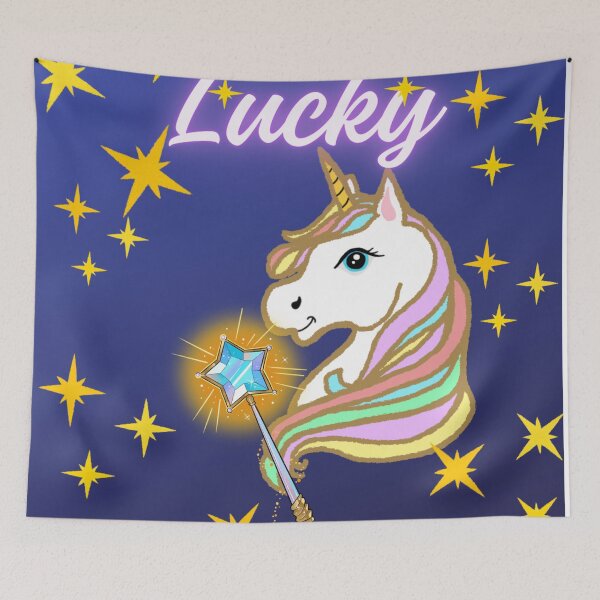 Item preview, LUCKY UNICORN WITH MAGICWAND designed and sold by ThamaraiSelvi.