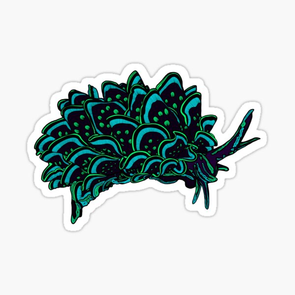 Item preview, Abstract Coloration of a Peacock Nudibranch color option 4 designed and sold by ArtbyDLP.