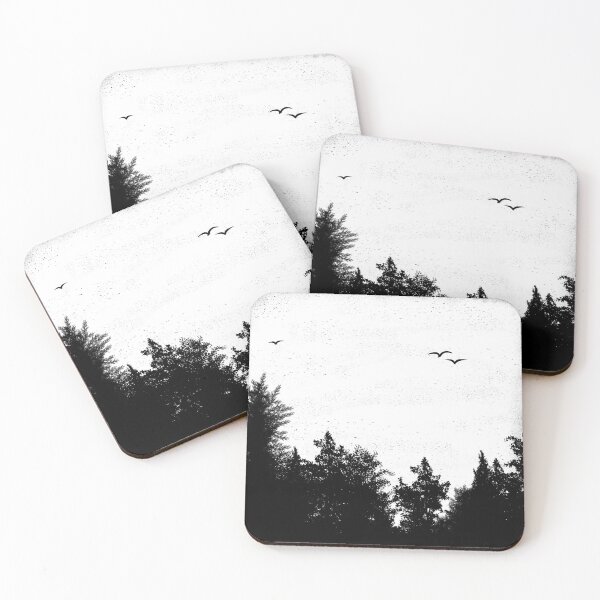Item preview, Forest landscape, landscape, nature, nature lover in black and white designed and sold by KaitoArtDesigns.