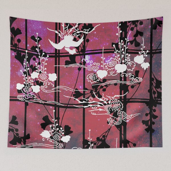 Item preview, Japanese Katagami Stencil Phoenix With Momiji Autumn Leafs designed and sold by ChidoriVintage.