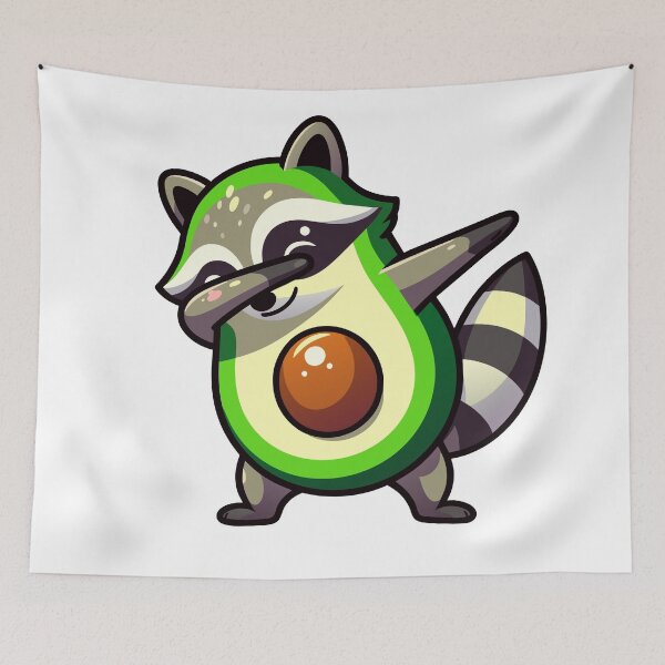 Item preview, Dabbing Avocado Raccoon designed and sold by Designowner.