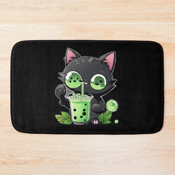 Item preview, Kawaii cat boba bubble tea matcha lover designed and sold by MilkyForest.