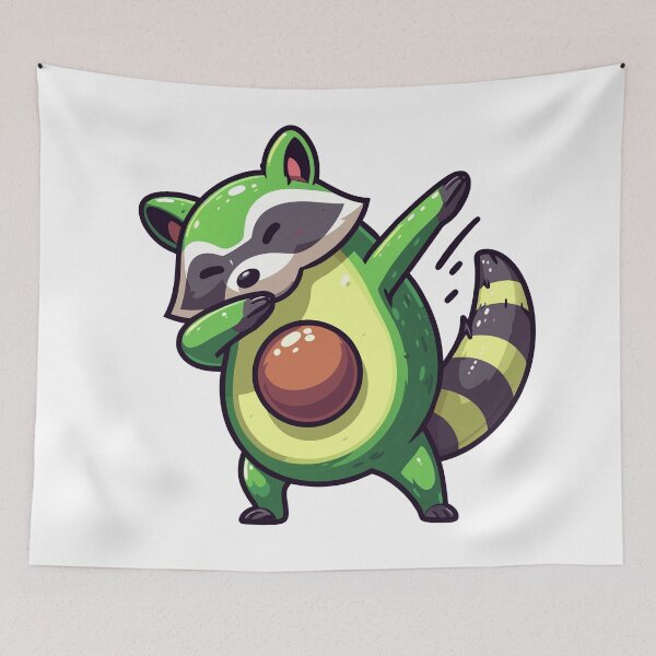 Item preview, Dabbing Avocado Raccoon designed and sold by Designowner.