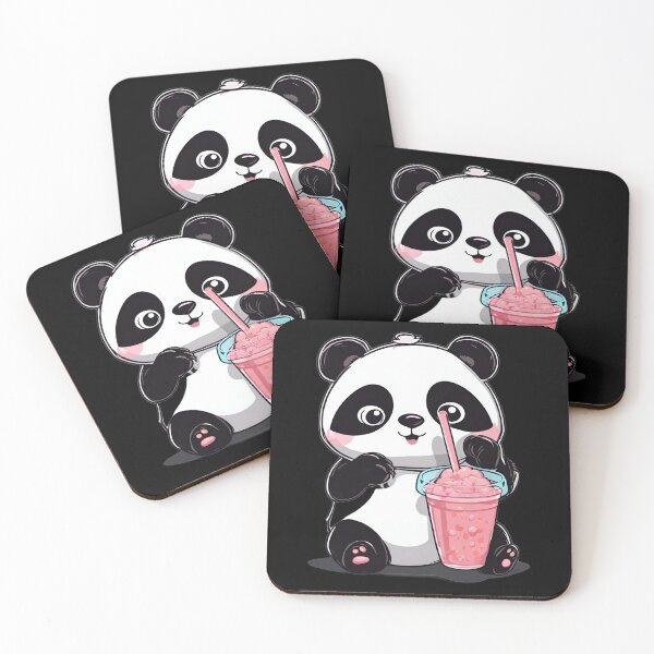 Item preview, Kawaii panda boba bubble tea matcha lover designed and sold by MilkyForest.