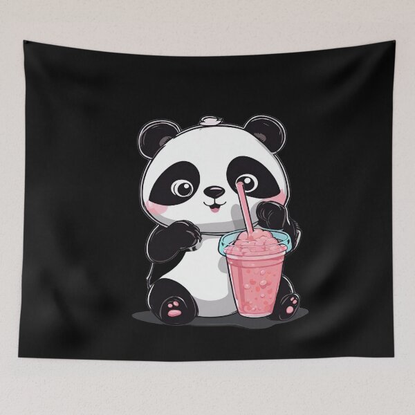 Item preview, Kawaii panda boba bubble tea matcha lover designed and sold by MilkyForest.