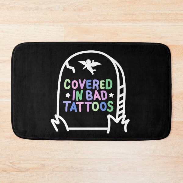 Item preview, Covered in bad tattoos Tombstone - graveyard - grave stone designed and sold by hellomalcolm.