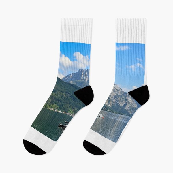Item preview, Lake Traun Traunsee and mountains landscapes Austria designed and sold by goceris.