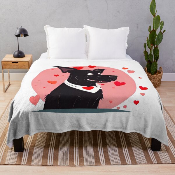 Item preview, Silly Valentine's Black Dog Heart designed and sold by Tom-Johnson.