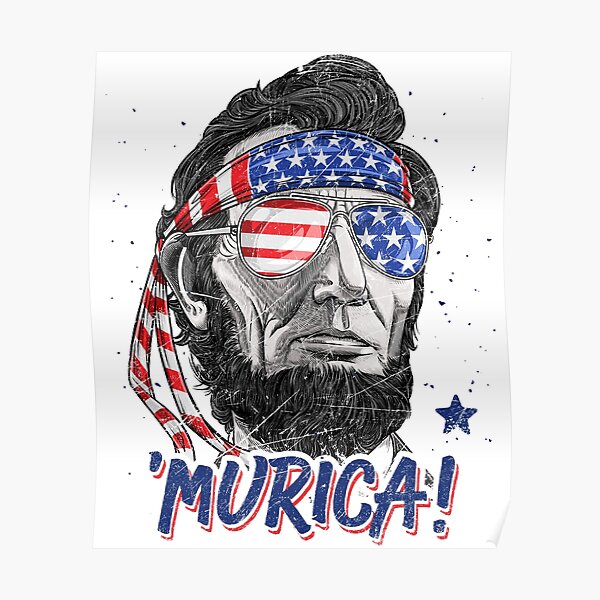 Abraham Lincoln 4th Of July Merica Men Women American Flag for Sale