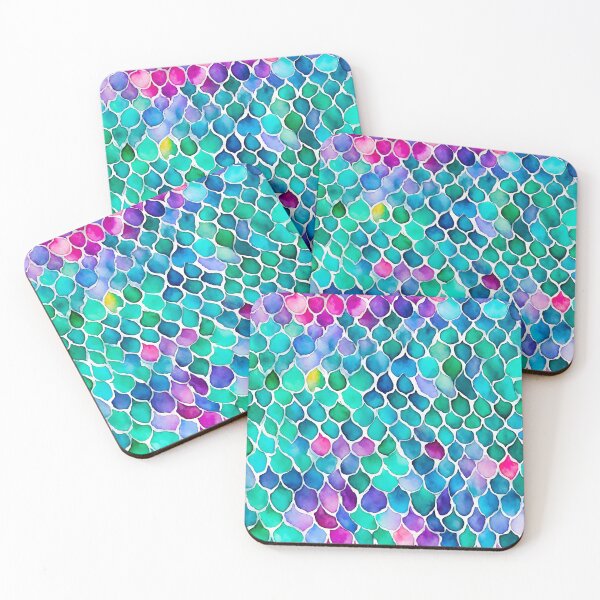 Item preview, Aquatic Watercolor Mermaid Scales Seamless Pattern designed and sold by Tom-Johnson.