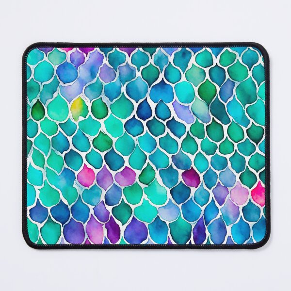 Item preview, Aquatic Watercolor Mermaid Scales Seamless Pattern designed and sold by Tom-Johnson.