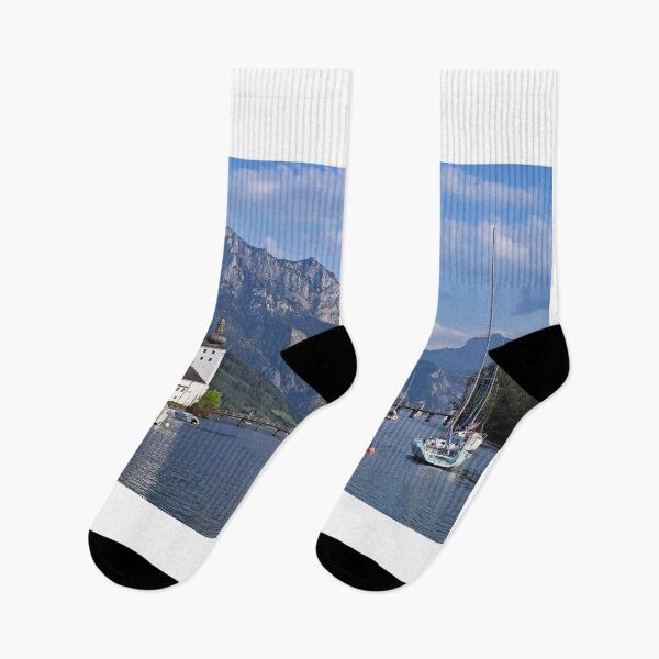 Item preview, Castle Schloss Ort Orth on lake Traunsee in Gmunden landascape designed and sold by goceris.