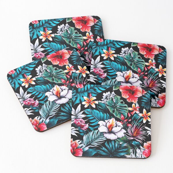 Item preview, Colorful Tattoo Art Dark Tropical Florals designed and sold by Tom-Johnson.
