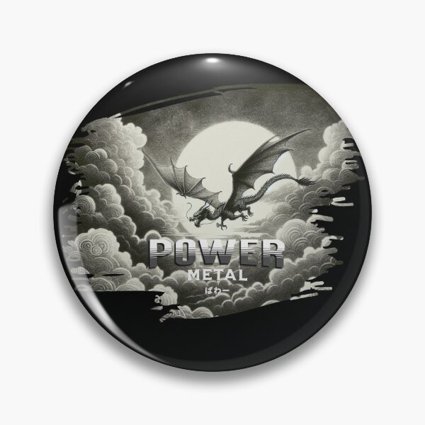 Item preview, Power metal, black and white anime style designed and sold by Animetal-Shop.