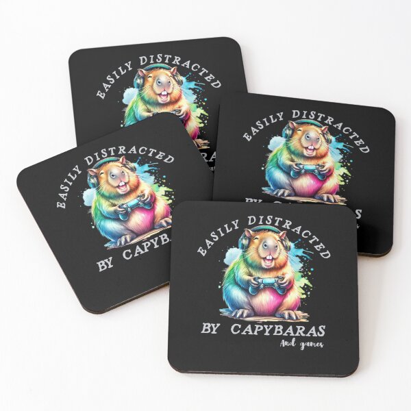 Item preview, Copy of Easily distracted by cabybaras and video games designed and sold by MilkyForest.