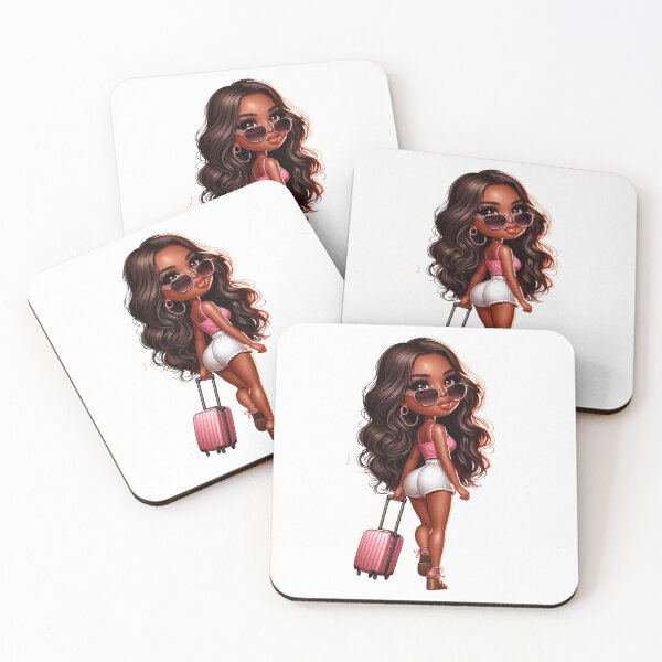 Item preview, Chibi Travel Design, Chibi Doll, Afro Chibi, Cute Girl, Afro Chibi Doll, Black Chibi Design. designed and sold by gabrielakrall.