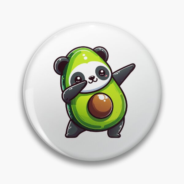 Item preview, Kawaii Avocado Panda - Cute Fusion Character Art designed and sold by Designowner.