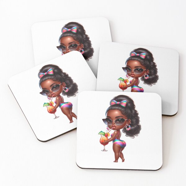 Item preview, Swimwear Chibi Doll, Summer Chibi Doll, Summer Chibi Girl, Beach Chibi, Swimsuit Chibi, Afro Chibi. designed and sold by gabrielakrall.